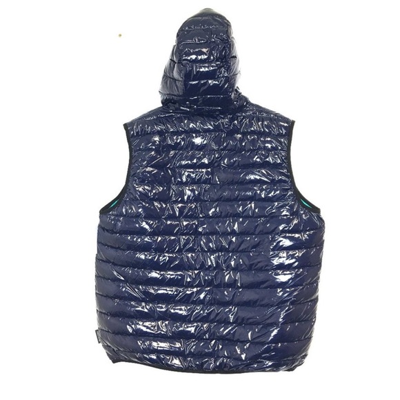 Noize NWT Gavyn Shiny‎ Navy Blue Puffer Vest with Contrast Men's XL - Picture 4 of 5